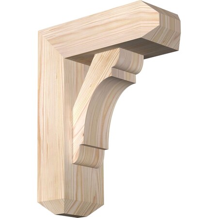 Ekena Millwork Olympic Craftsman Smooth Bracket w/ Offset Brace, Douglas Fir, 5 1/2"W x 14"D x 18"H BKT0604X14X18OLY04SDF
